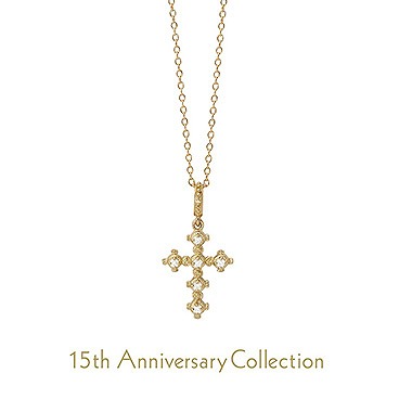 10周年Annive10周年Anniversary 限定品 AHKAH ダイヤ クロス ネックレス