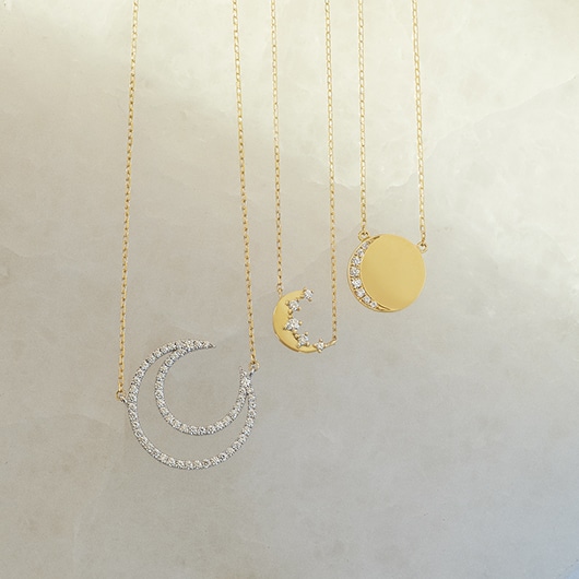 AHKAH moon necklace.