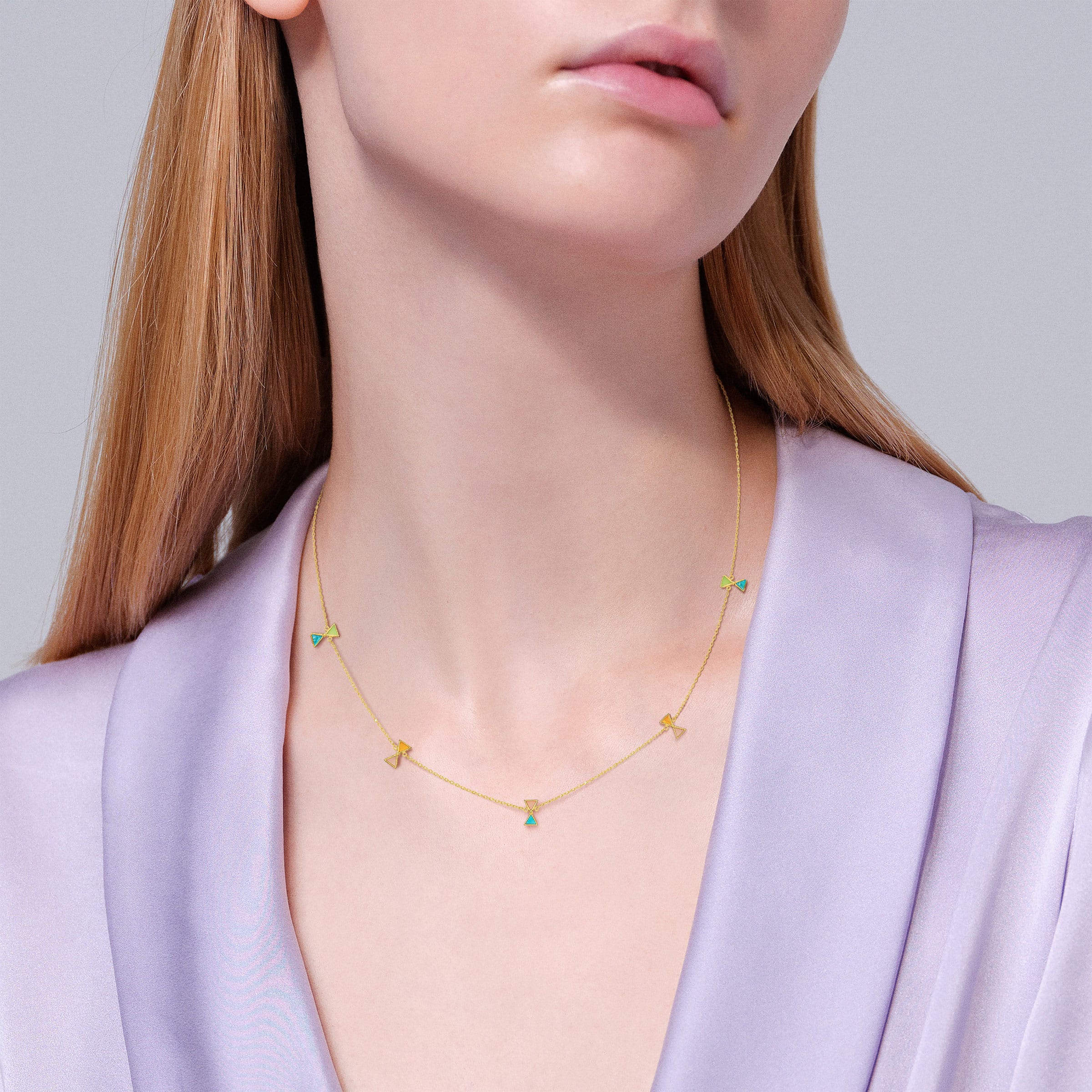 セブロンマルチカラーステーション ネックレス | AHKAH / アーカー