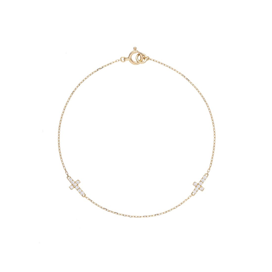 AHKAH ポワンペダルパヴェ ブレスレット｜アクセサリー 