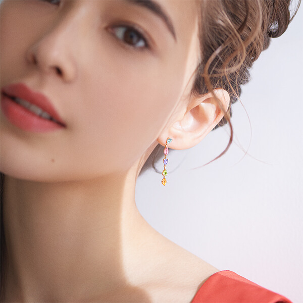 AHKAH 2019ss コサージュピアス（マルチカラー）、インセンスピアス 2019 SS | AHKAH Online Shop「アーカー公式通販サイト」